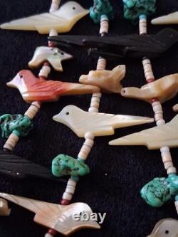 Vintage Native Two Strand Fettish Necklace 24 72 Total Carved Animals