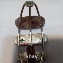 Vintage Navaho Kingman Tourquoise Cuff Bracelet. Marked Sterling Silver Cir 1970