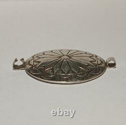 Vintage Navajo 2 Hammered Sterling or Coin Silver Concho Belt Jewelry Pottery