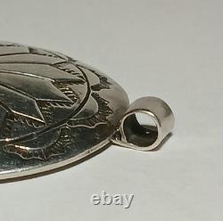 Vintage Navajo 2 Hammered Sterling or Coin Silver Concho Belt Jewelry Pottery
