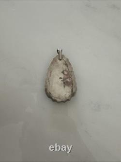 Vintage Navajo Bear Claw Pendant Sterling Silver with Turquoise & Coral