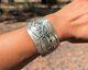 Vintage Navajo Bracelet Sterling Silver NA Jewelry Signed Roy Vandever sz 6.75