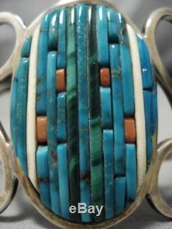 Vintage Navajo Charles Loloma Pete Sierra Sterling Silver Turquoise Bracelet Old
