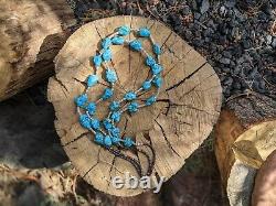 Vintage Navajo Chunky Turquoise Necklace Genuine Native American Jewelry