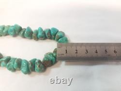 Vintage Navajo Chunuky Beaded Turquoise Necklace 28 Native American Jewelry