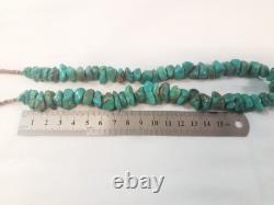 Vintage Navajo Chunuky Beaded Turquoise Necklace 28 Native American Jewelry