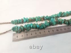 Vintage Navajo Chunuky Beaded Turquoise Necklace 28 Native American Jewelry