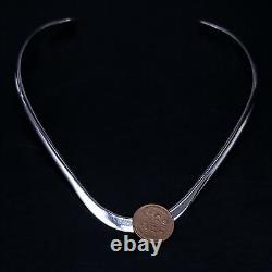 Vintage Navajo Collar, Sterling Silver, Gary G Signed, Artisan Native American