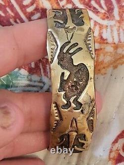 Vintage Navajo Copper/Brass Bracelet Signed JL GF