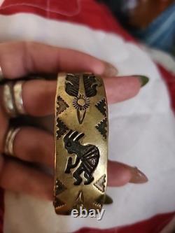 Vintage Navajo Copper/Brass Bracelet Signed JL GF