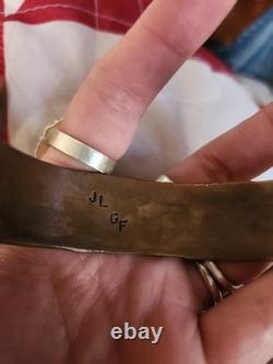 Vintage Navajo Copper/Brass Bracelet Signed JL GF
