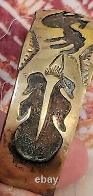 Vintage Navajo Copper/Brass Bracelet Signed JL GF