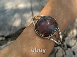 Vintage Navajo Cuff Bracelet Chrysocolla hand made Native American Jewelry