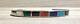Vintage Navajo Designer Signed Sterling Silver Multi-Stone Inlay Bracelet