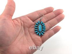 Vintage Navajo Earrings Signed PB Begay Jewelry w Turquoise Sterling Silver