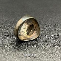 Vintage Navajo Fred Peshlakai Stamped Repousse Sterling Silver Ring Size 8.25