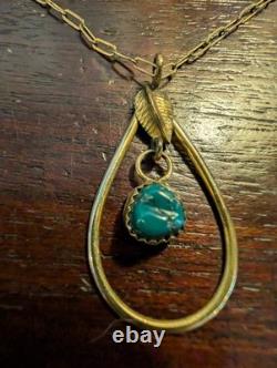 Vintage Navajo Gold Filled Royston Jewelry Turquoise Gorgeous Full Set