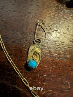 Vintage Navajo Gold Filled Royston Jewelry Turquoise Gorgeous Full Set