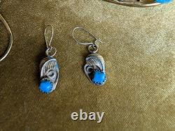 Vintage Navajo Gold Filled Royston Jewelry Turquoise Gorgeous Full Set