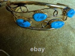 Vintage Navajo Gold Filled Royston Jewelry Turquoise Gorgeous Full Set