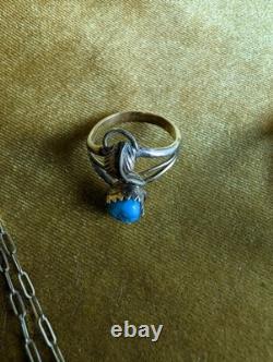 Vintage Navajo Gold Filled Royston Jewelry Turquoise Gorgeous Full Set