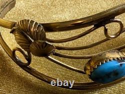 Vintage Navajo Gold Filled Royston Jewelry Turquoise Gorgeous Full Set