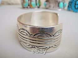 Vintage Navajo Hand Stamped Cuff Bracelet Sterling Silver by Annabelle Peterson