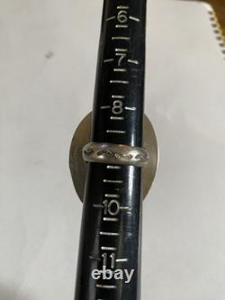 Vintage Navajo Huge Landscape Picture Jasper Ring Sz 9 Sterling Silver