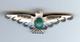 Vintage Navajo Indian Silver Turquoise Thunderbird Pin Brooch