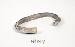 Vintage Navajo Jewelry Heavy Sterling Silver Cuff Guard Bracelet