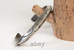 Vintage Navajo Jewelry Heavy Sterling Silver Cuff Guard Bracelet