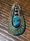 Vintage Navajo Jewelry Pendant Silver Torquoise