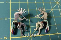 Vintage Navajo Kokopelli Flute Player Stone Sash And Skirt Unsigned