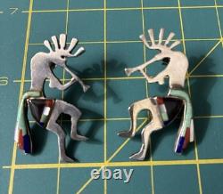 Vintage Navajo Kokopelli Flute Player Stone Sash And Skirt Unsigned