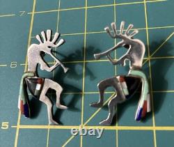 Vintage Navajo Kokopelli Flute Player Stone Sash And Skirt Unsigned