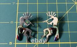 Vintage Navajo Kokopelli Flute Player Stone Sash And Skirt Unsigned