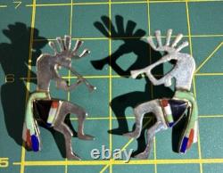 Vintage Navajo Kokopelli Flute Player Stone Sash And Skirt Unsigned