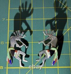 Vintage Navajo Kokopelli Flute Player Stone Sash And Skirt Unsigned