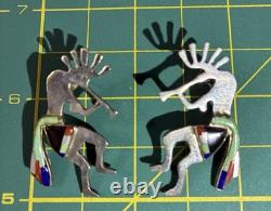 Vintage Navajo Kokopelli Flute Player Stone Sash And Skirt Unsigned