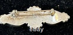 Vintage Navajo La Rose Ganadonegro Gaspiet Sterling Brooch Rare