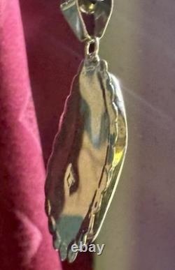 Vintage Navajo Lee Thompson Natural Charoite Stone Pendant Restrung Navajo Beads