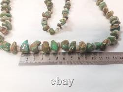 Vintage Navajo Made Chunuky Turquoise Stone Necklace 27 Native American Jewelry