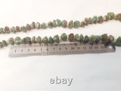 Vintage Navajo Made Chunuky Turquoise Stone Necklace 27 Native American Jewelry