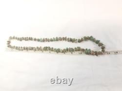 Vintage Navajo Made Chunuky Turquoise Stone Necklace 27 Native American Jewelry