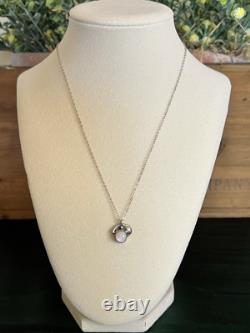 Vintage Navajo Moonstone 18 Necklace Sterling Silver K. M. Navajo Stamp