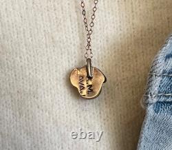 Vintage Navajo Moonstone 18 Necklace Sterling Silver K. M. Navajo Stamp