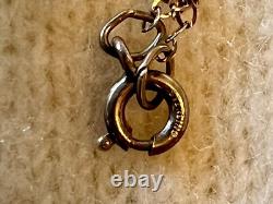 Vintage Navajo Moonstone 18 Necklace Sterling Silver K. M. Navajo Stamp