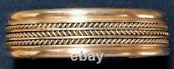 Vintage Navajo Native American Classic Sterling Silver Wide 8 Band Cuff Bracelet