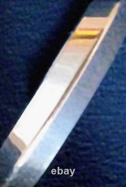 Vintage Navajo Native American Heavy Sterling Silver Knife Edge Cuff Bracelet