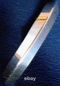 Vintage Navajo Native American Heavy Sterling Silver Knife Edge Cuff Bracelet